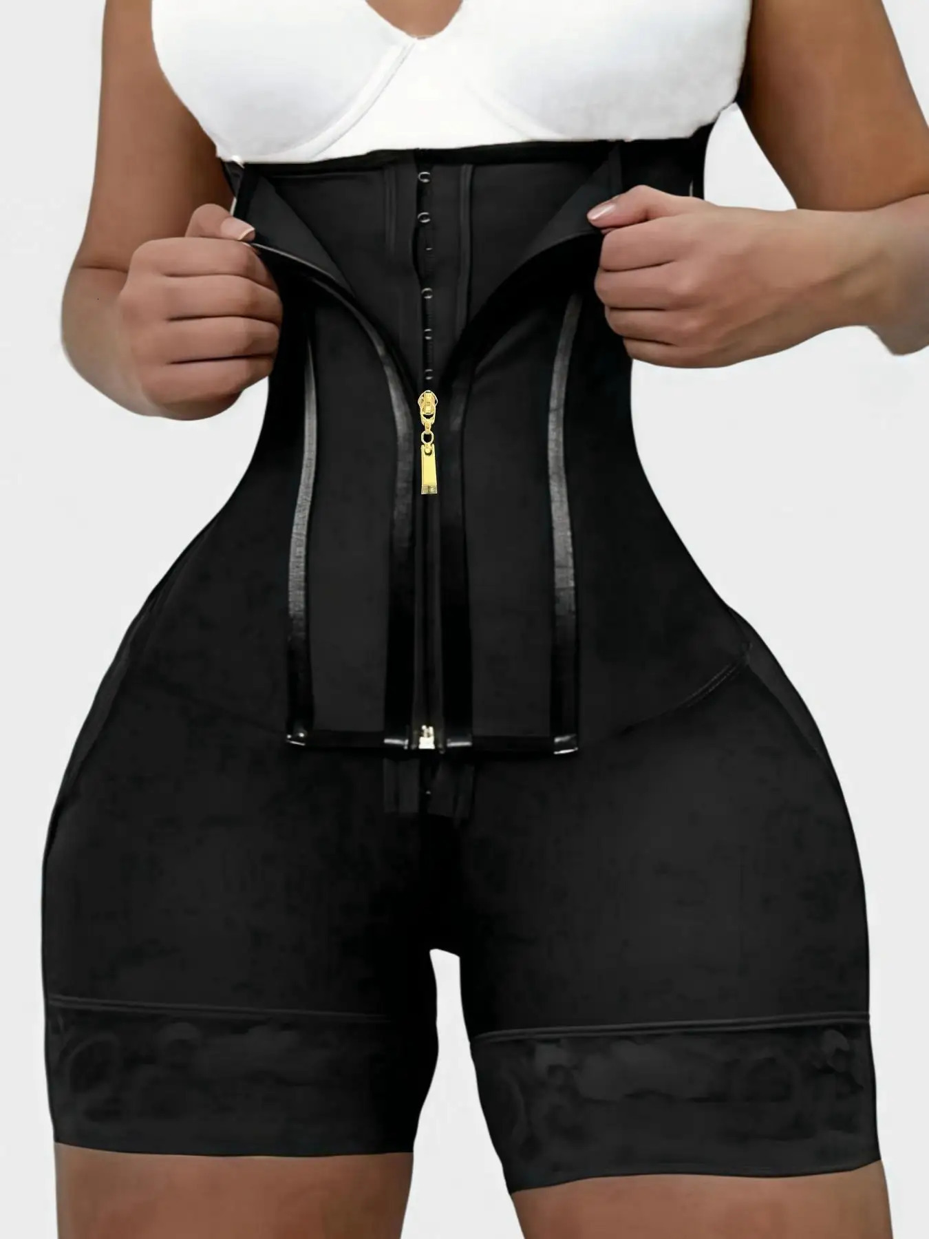 Womens Waist Trainer Shapewear Hi-Waist Butt Lifter Tummy Control Pes Thigh Slimmer Body Shaper with Zipper 260918