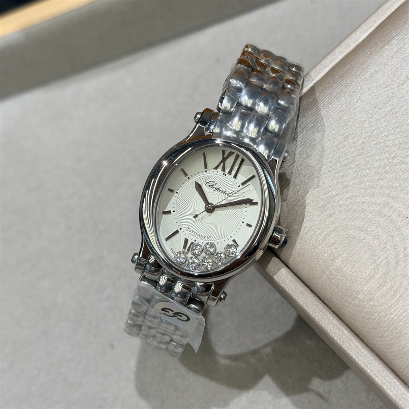 Women CHOPARDity HAPPY SPORT designer Quartz movement Diamond encrusted Watch High Quality Automatic watches women's precious stone wristwatche