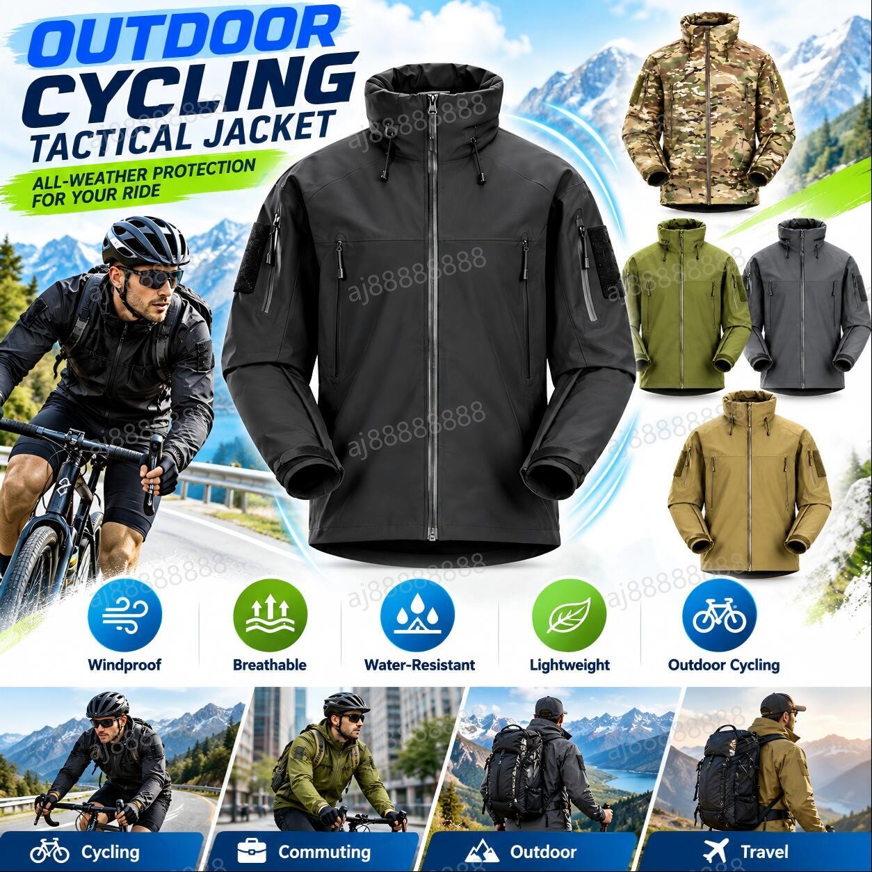 Arcteryxilly hommes femmes cyclisme Softshell veste coupe-vent résistant à l'eau fermeture éclair complète extérieur vélo équitation veste
