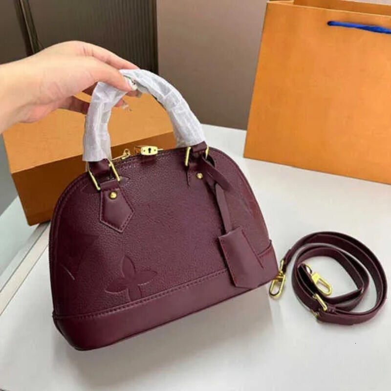 Saddle Shoulder Designer Luxury Women Handbag Fashion Tote Luxurys Crossbody Bag Burgundy almas bb Purses Lady Shopping Bags brown Flower Printed Pu