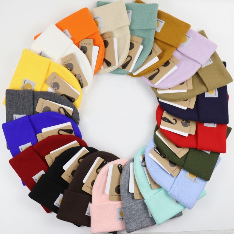 Beanie Skullcap With Tassel Winter Knit Hat Solid Color Ribbed Cuff Warm Headwear Casual Unisex Gift For Cold Weather