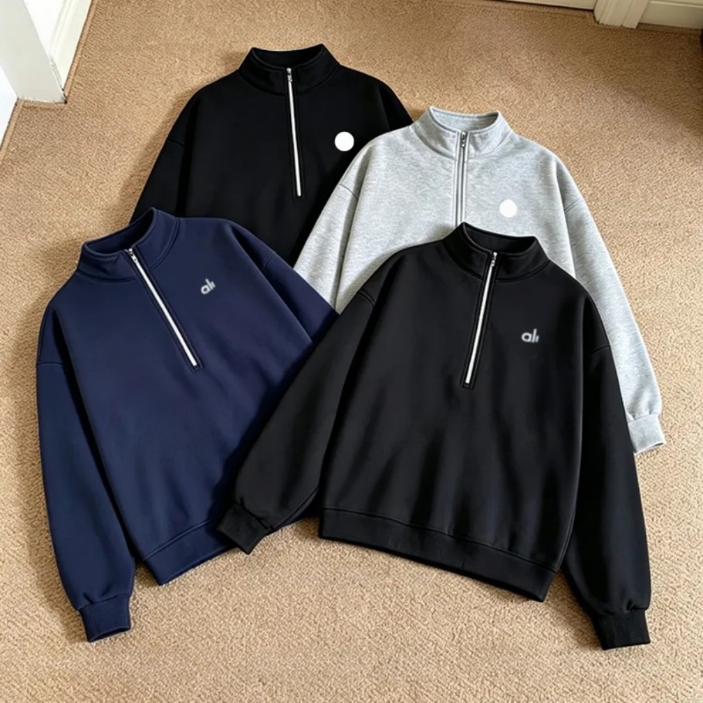 aloosets men hoodies designer yoga hoodie sets crew neck pullover warm men sweatshirt fitness sweatpants unisex casual sportswear tops womens sports