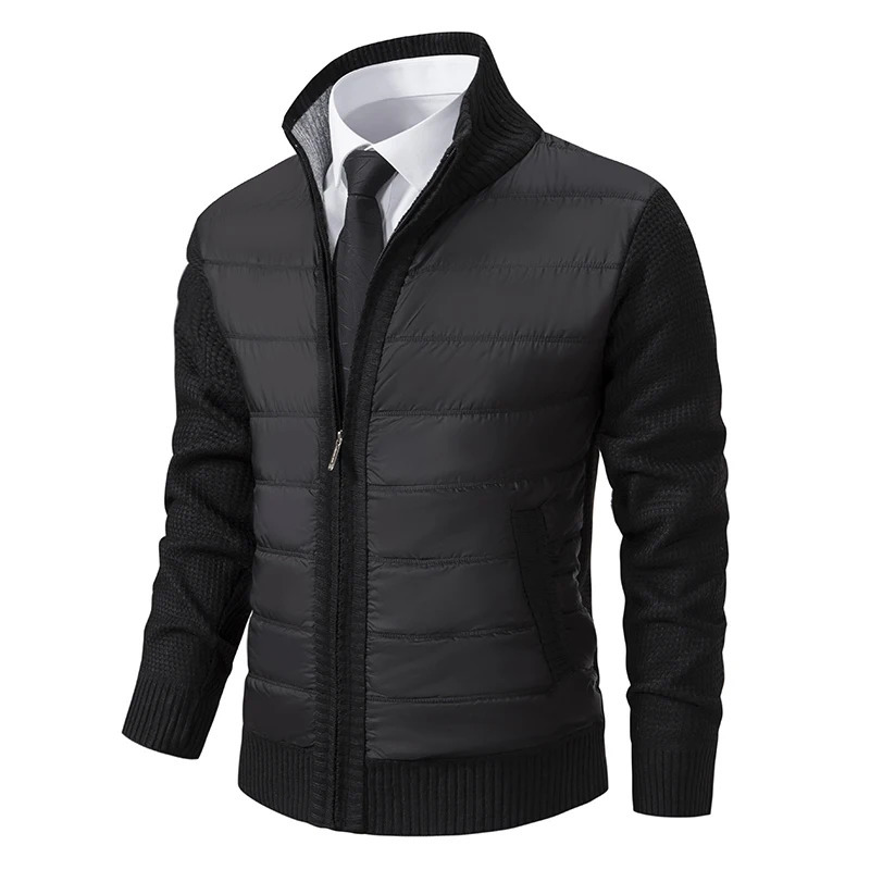 Men Cardigan Sweater Coat Autumn Winter Korean Warm Thickened Stand Collar Zipper Solid Casual Jacket Fashion Men Clothing 260920