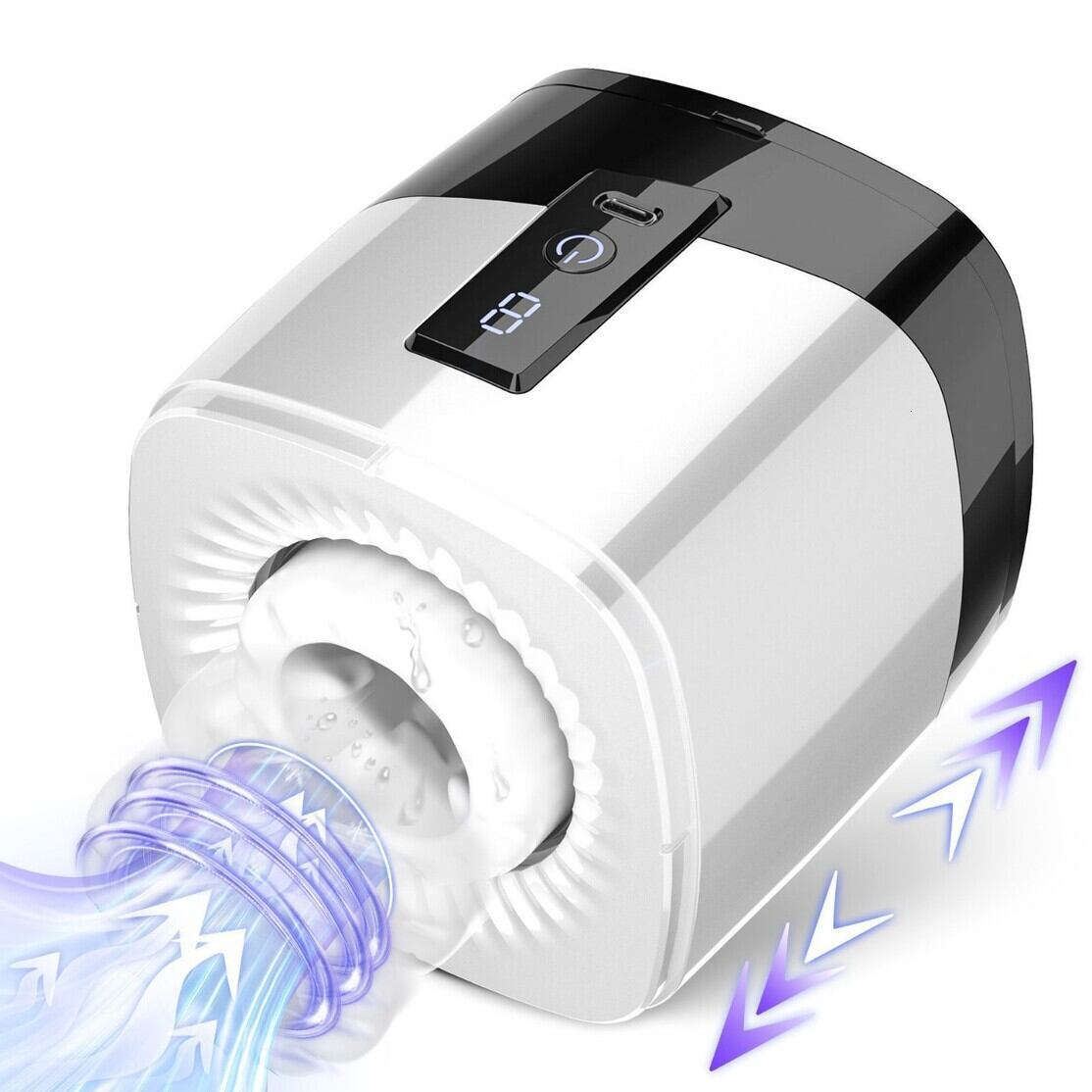 Masturbator Bo Stem Airplane Cup Male Masturbator Fully Automatic Telescopic Rotating USB Charging male intimate soft massage cup LED D JA14
