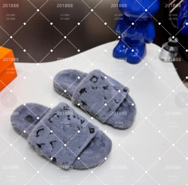Designer Luxury Fur Slides Furry Slippers Mules Fall Winter Homewear Slide Women Footwear Paris Comfortable Fuzzy Flip Flop Fluffy Cotton Womens Woo