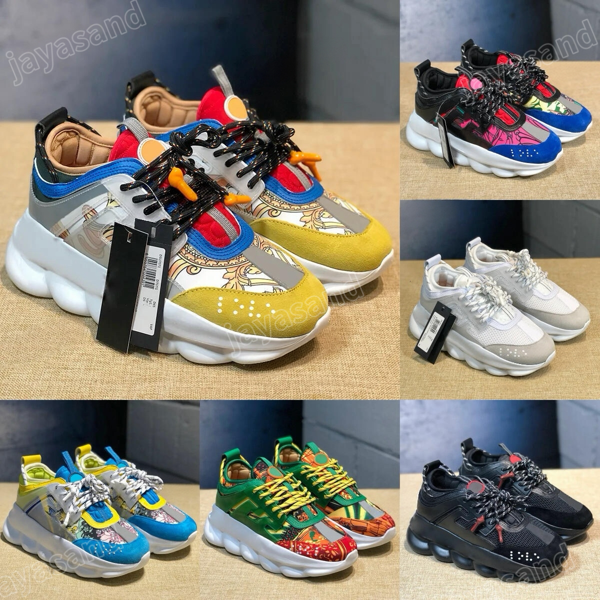 Designer Chain Reaction Chain Bubble Platform Dad Shoes for Mens Womens Triple Balck White Red Trainers Green Scarpe Gold Casual Luxury Outdoor Snea