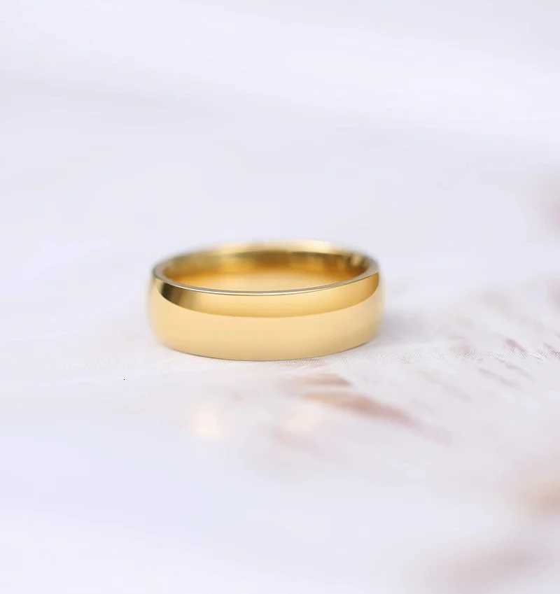 4mm Band Rings TIGRADE 2mm 6mm Titanium Ring Men Women 14K Gold Plated Dome High Polished Wedding Band Unisex Comfort Fit Size 3-13.5 N260924