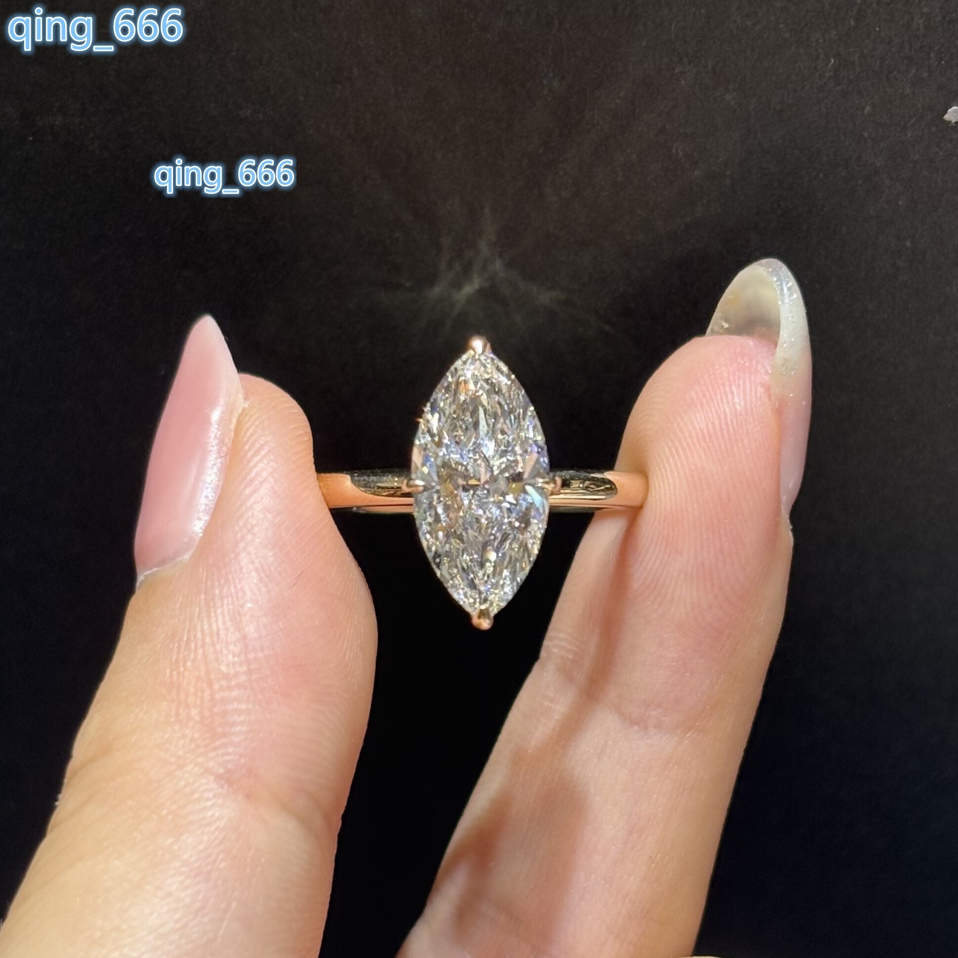 Custom IGI Certified Marquise Cut Lab Grown Diamond Ring CVD HPHT DEF VVS 18K Solid Gold Solitaire Engagement Jewelry