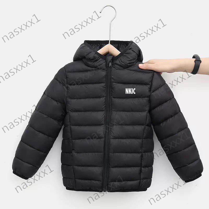 Autumn Brand Down Jackets Girls Boys Fashion Warm Thin Coats Spring Children Clothes Big Kids Casual Hooded Zipper Outerwear 2-15 Years