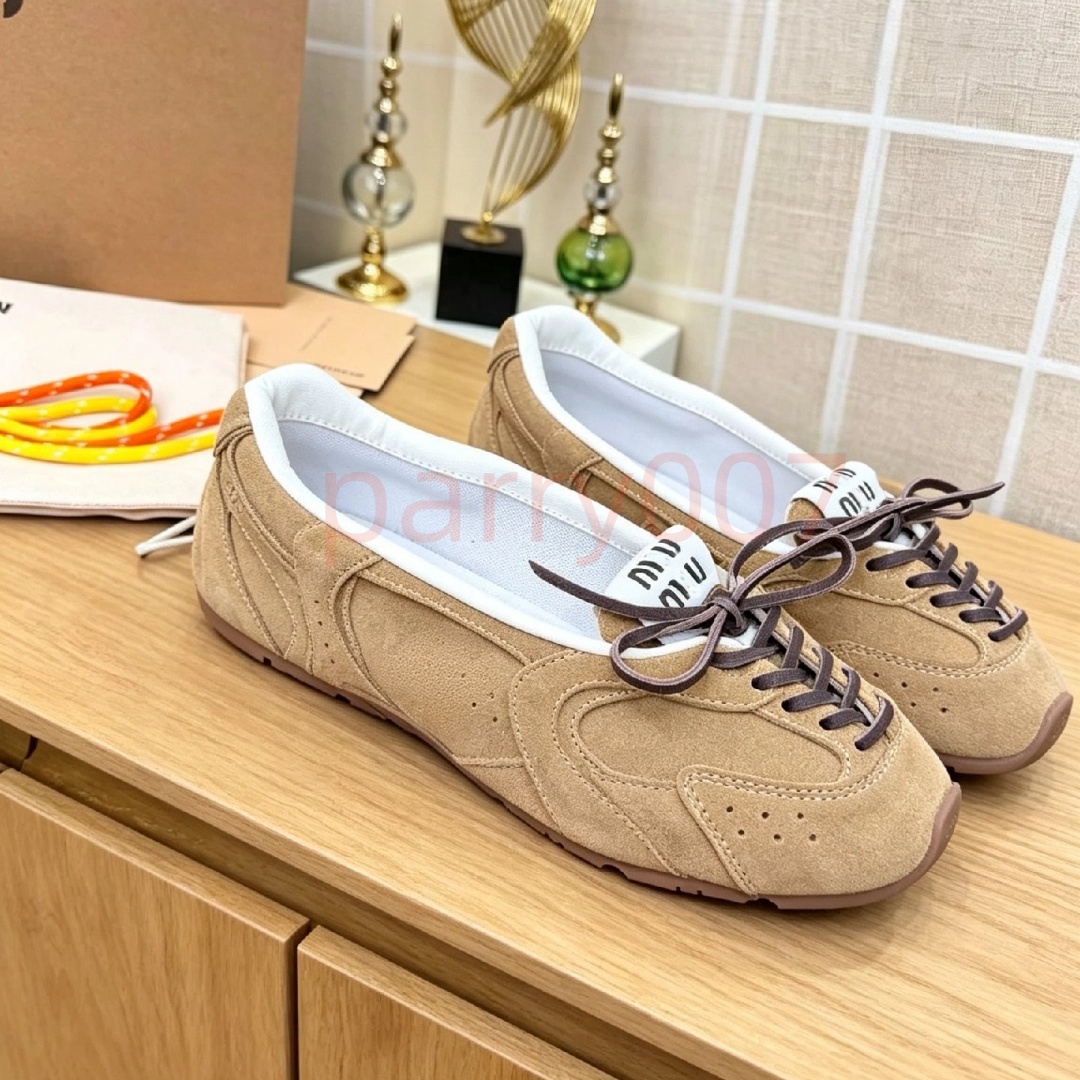 Top Quality Retro Regatta Shoes Luxury Designer Ladies Ballet Flats Suede Leather Vintage Low Top Slip On Moccasins Lightweight Breathable Casual Wa