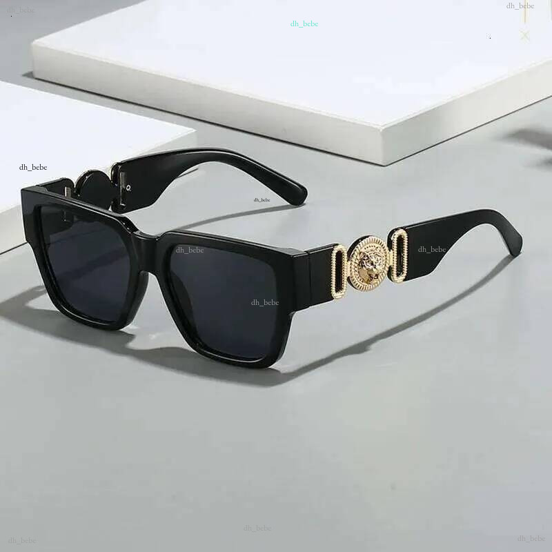 Lunettes de soleil carrées surdimensionnées pour hommes et femmes, classiques, Vintage, Y2k, marque de luxe, styliste, Punk, nuances de Lion en m