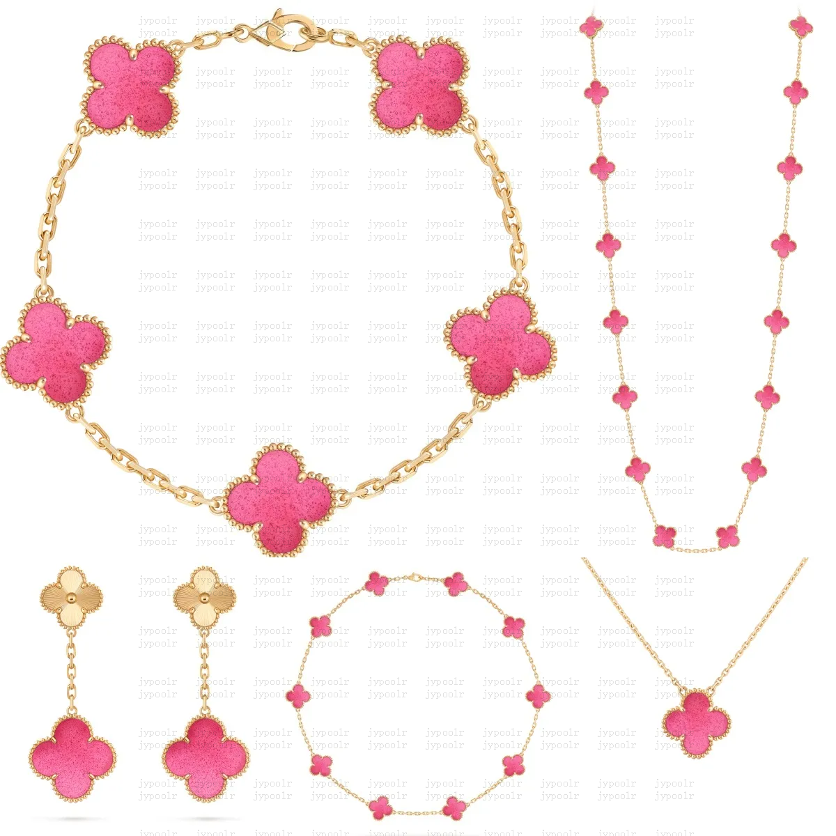 designer Necklace New Clover necklace High-quality pink crystal bubble necklace Women's Luxury jewelry designer Jewelry fashion Necklace girl g