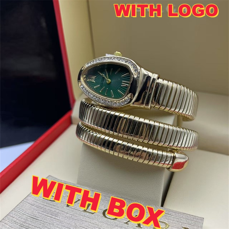 Luxury Watch Women Designer Watch Moissanite Watch Elegant Snake Bracelet Diamond Roman Dial Gift for Her Party Dress New Top Waterproof Steel