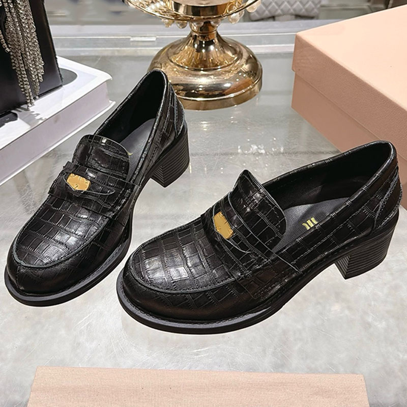 loafer woman designer block heel patent leather round toe slip on work office city street luxury comfortable burgundy gold black nude casual retro s