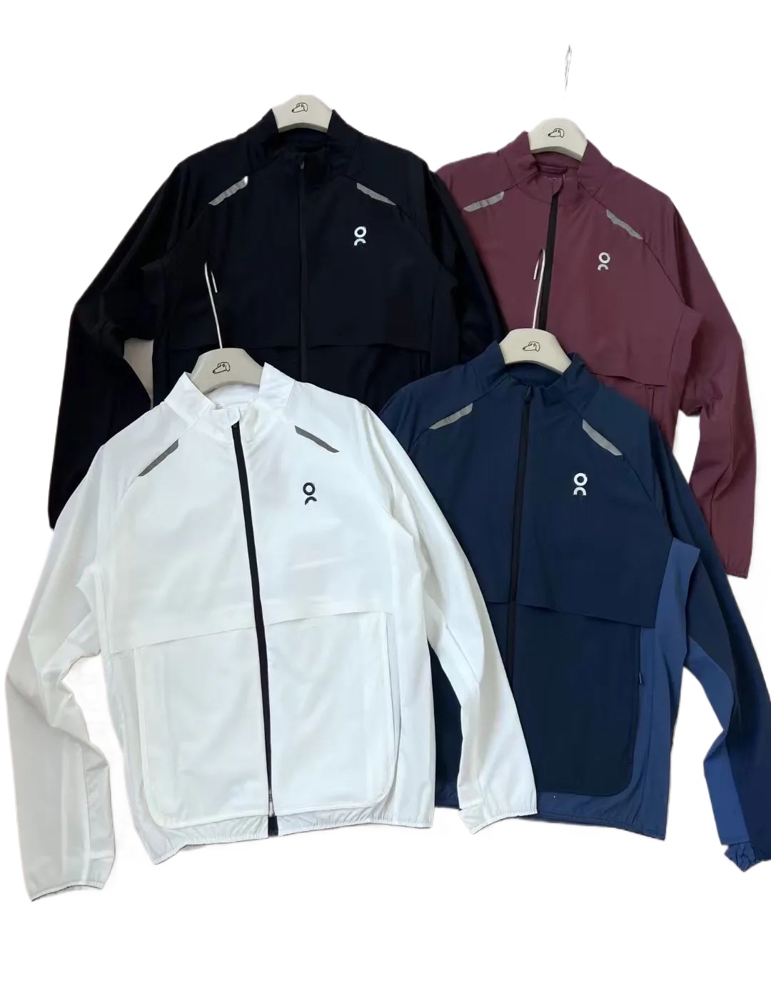 mens jacket brand windbreaker jackets zipper stand up collar quick-drying sportswear windproof running lightweight sunscreen fitness gym jacket