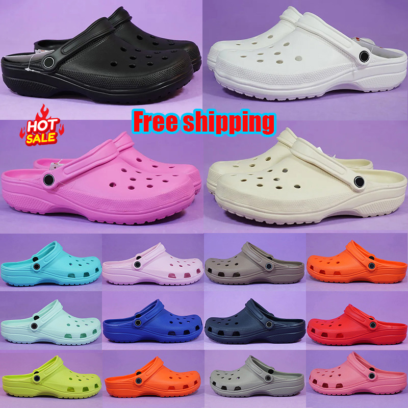Free shipping slides designer sandals men women adults kids famous slippers durable clogs outdoor beach sandal shoes black white pink 36-45