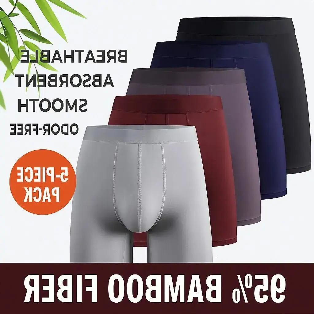 Men's Underwear Men's Underwear 95 Bamboo Fiber 5 Spandex Multipack Mens X Length Long Leg Boxer Classic N Comfortflex Waistband briefs Br