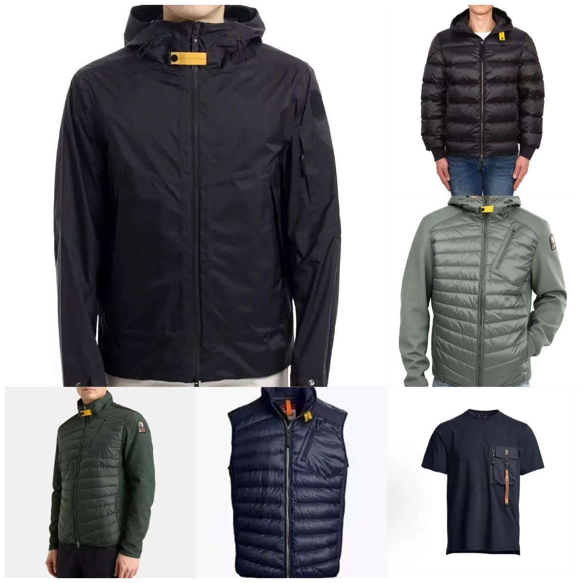 Men Parajumperr PJS Sheen Hybride donsjack met capuchon Warme gewatteerde pufferjas Elastisch gebreide mouw Outdoor casual winterjas voor heren
