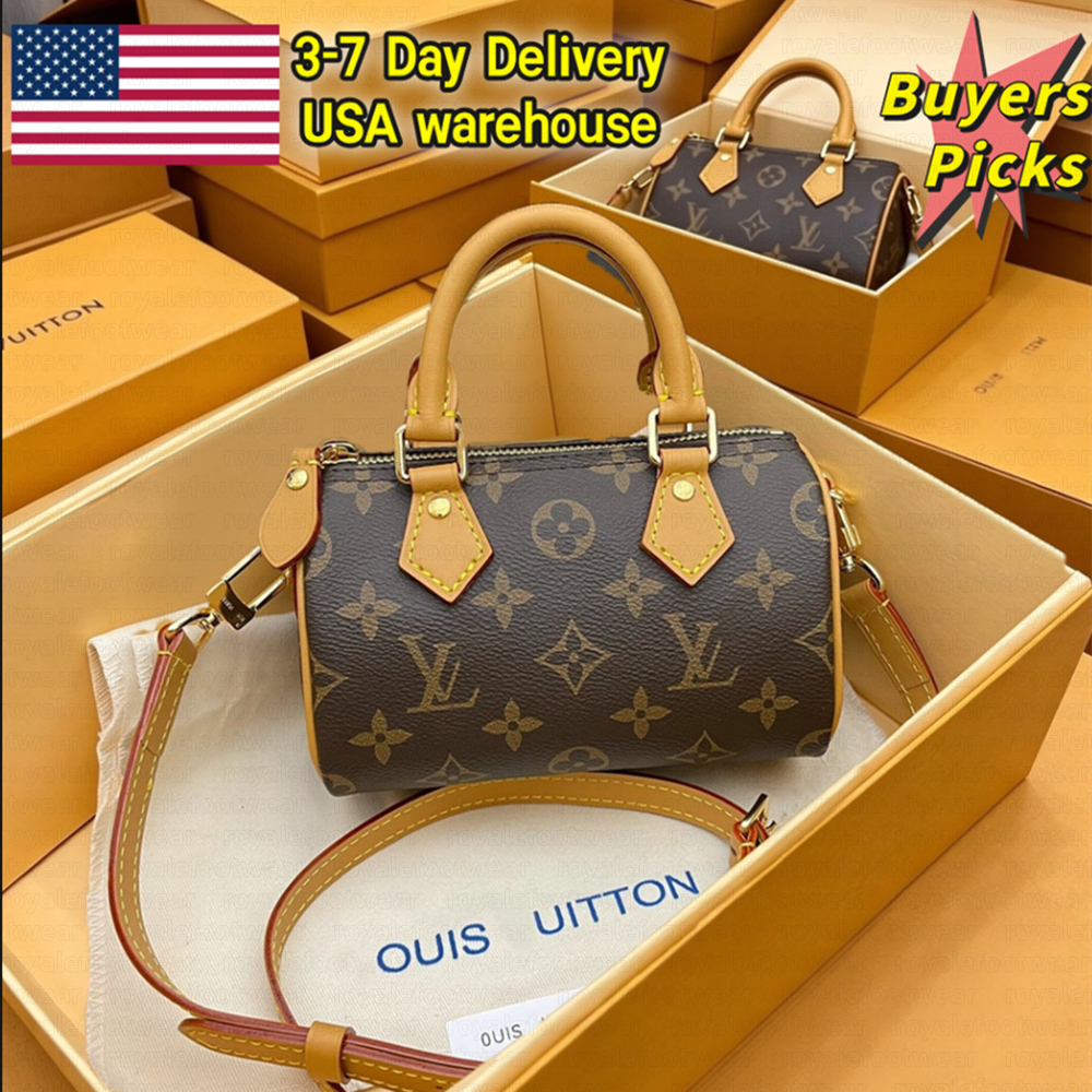 Multicolor 1:1 speedybagss Womens shoulder crossbody bag designer handbag mirror quality luxury Bandouliere bag Monogram Classic Flower Checked Pill