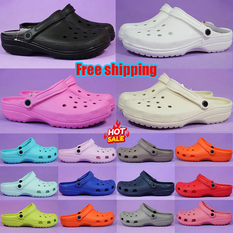 Free shipping slides designer sandals men women adults kids famous slippers durable clogs summer outdoor sandal shoes black white pink
