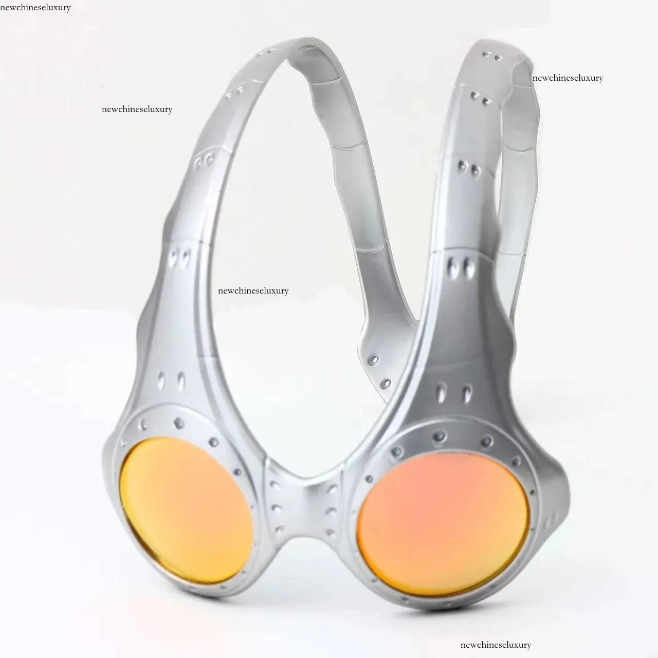 Funny Sunglasses Retro Round Headband Personalized Trend Eyewear Anti Blue Light UV Protection Full Metal Frame Party Jewelry 241015
