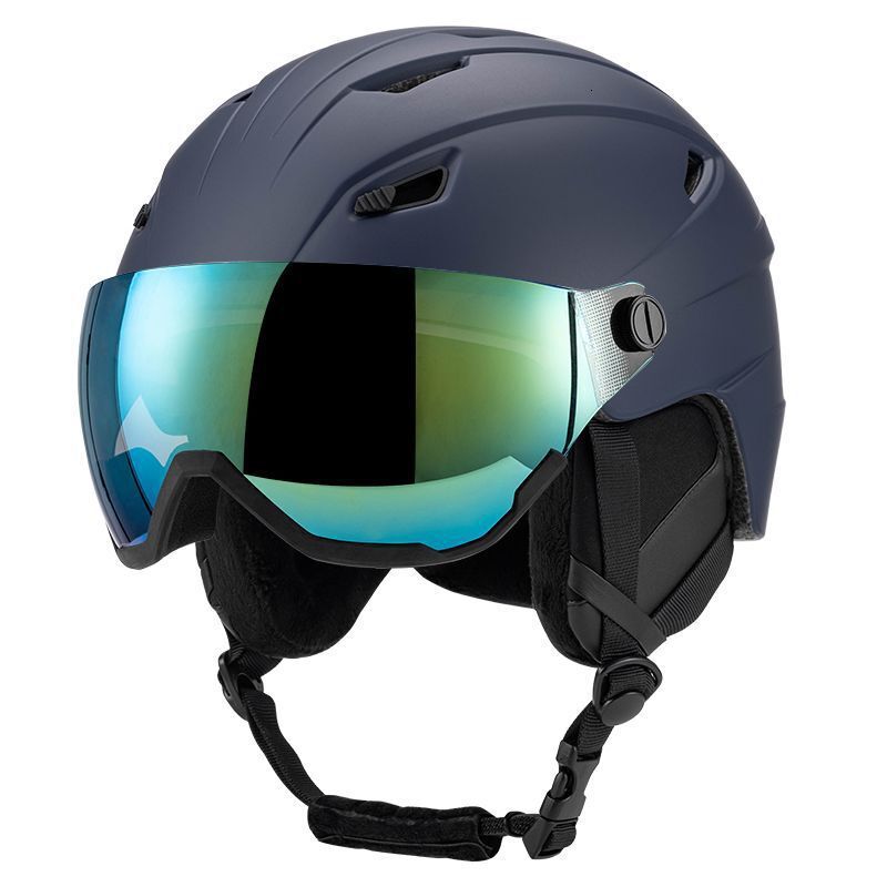 Cross-Border New Helmet Ski Goggles Set Sports Outdoor Unisex One-Piece Warm Anti-Fall Skiing Outdoor Equipment Outdoor Equipment