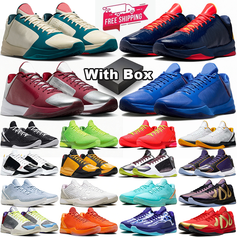 with box free shipping mamba 6 basketball shoes 5 women mens trainer Lakers Mambacita Bruce Lee Alternate Chaos Think Pink designer men outdoor spor
