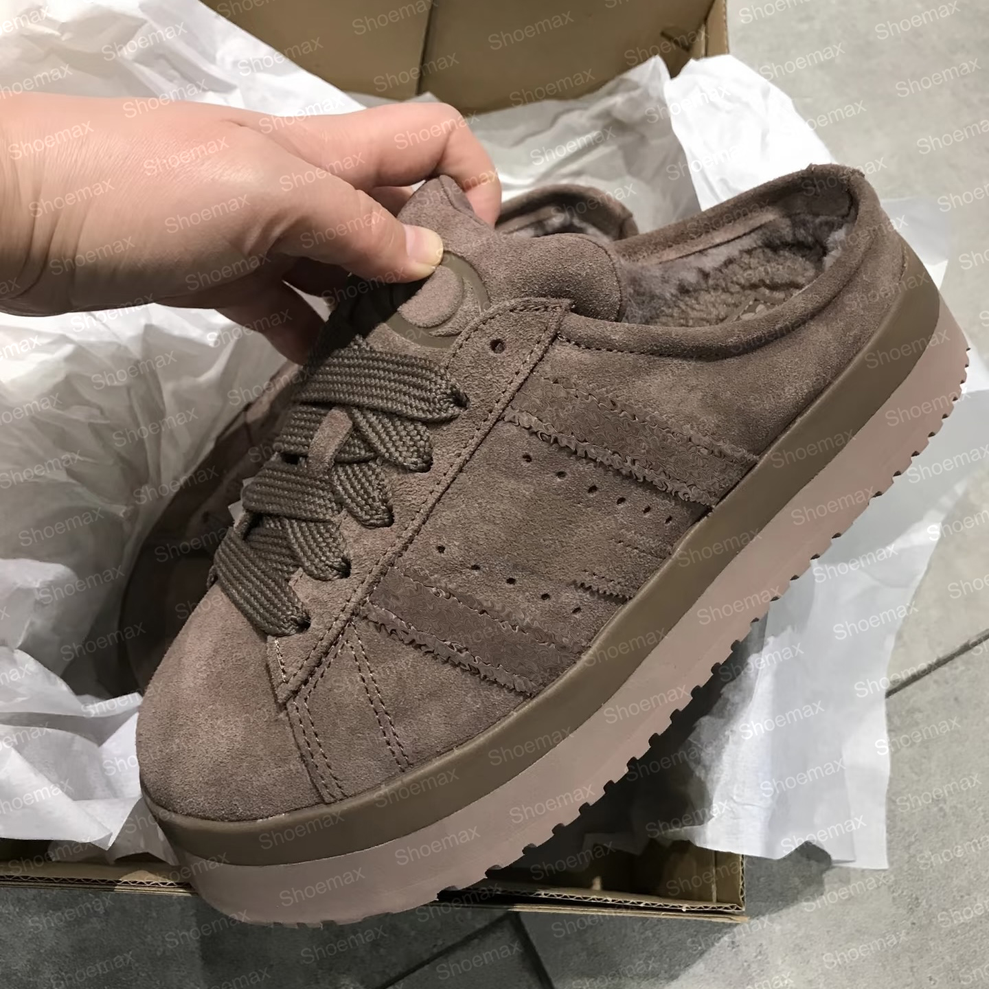 Designer Campus Sabots 00s Hiver Chaussures Basses Femmes Daim Plate-Forme Pantoufles En Plein Air Casual Pour Hommes Baskets Chocolat Clair Rose