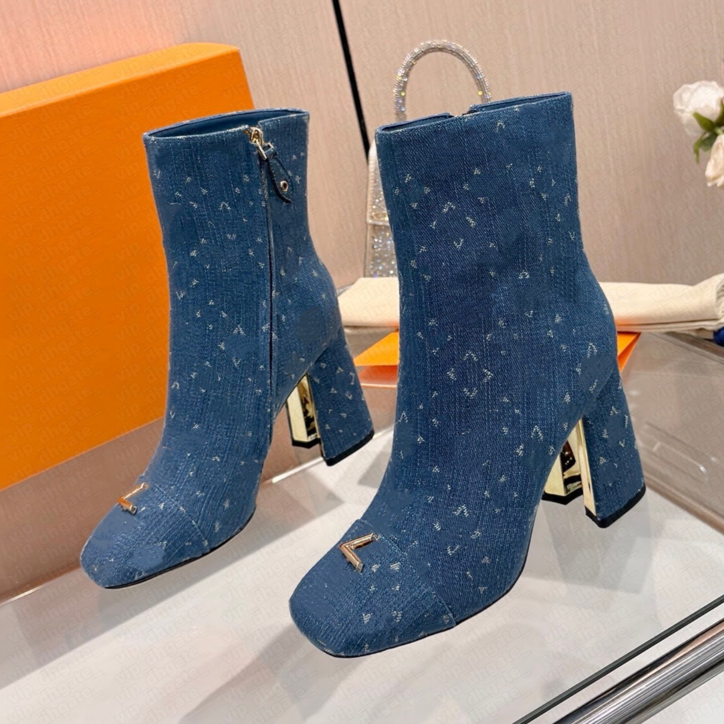 ankle boot woman designer kitten heel point toe strap buckle zipper leather luxury comfortable black brown white blue work office retro city street