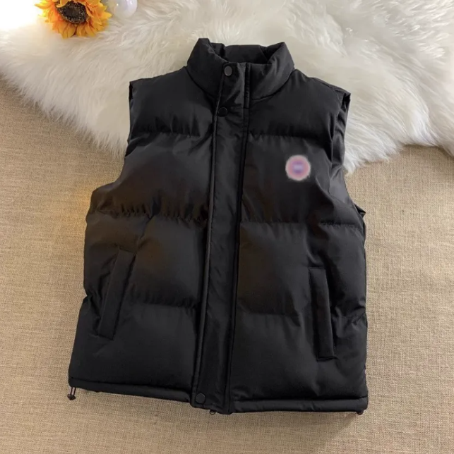 Men's puffer Vest Autumn Winter sleeveless New Women Down Cotton Vests Parka Fashion Badge Designer Jackets Warm Thick Coats men Outerwear c