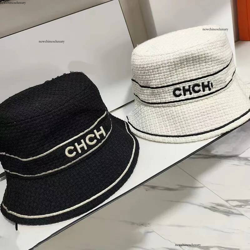 Beanie/Skull Wide Brim Hats 23ss Fashion Bucket Hat Women Men Baseball Caps Beanie Casquettes Black White Fisherman Buckets Patchwork Autumn Winter