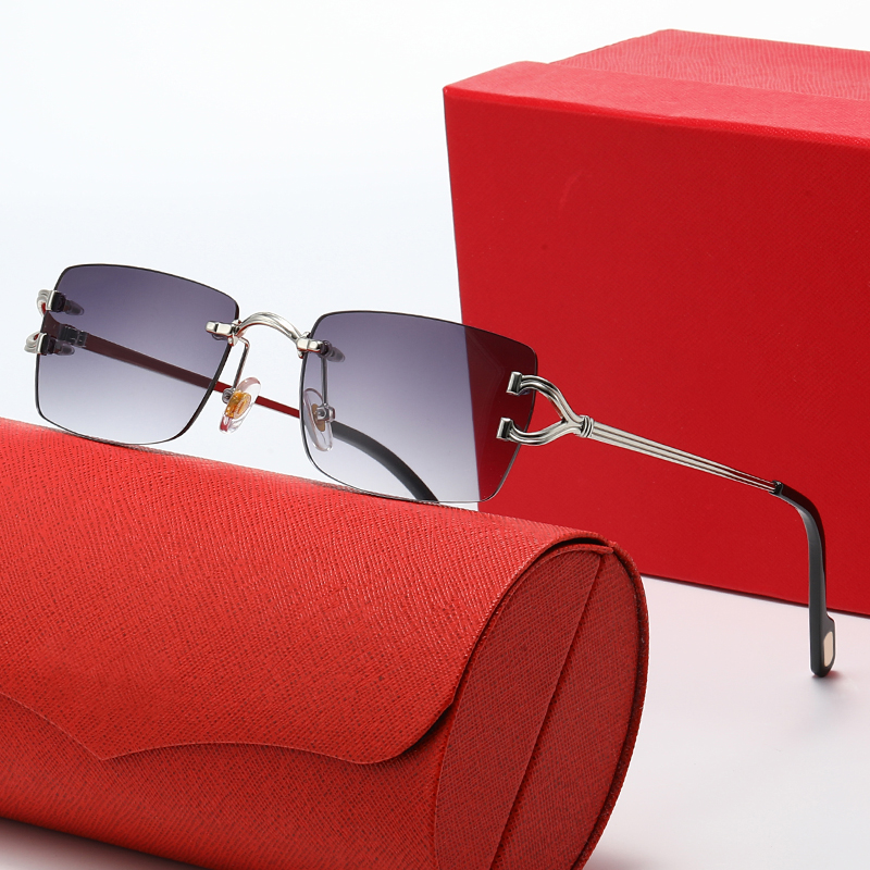 Silver Sunglasses Mens Women Wire C Designer Glasses Fashion Sun Glasses Rhinestones Fashion Luxury Shades Texture Mirror Frame Unique Design lunett