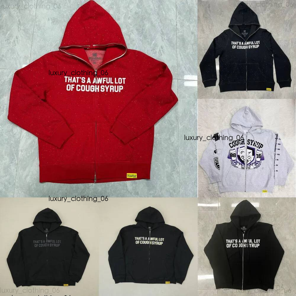 Awful Lotta Cought Sryup Sweatshirt Mens Hoodies Designer Y2k Vintage Graphic Streetwear Casual Harajuku Zipper Hoodie Thats A Awful Lot Of Caugh Sy