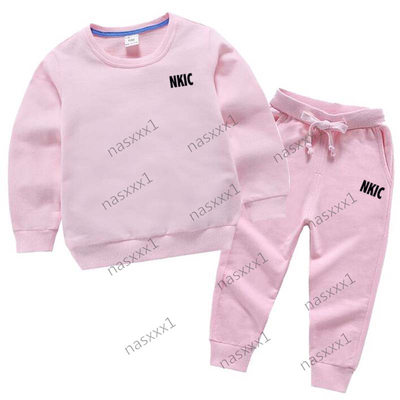 Ensemble sweat-shirt décontracté avec lettres imprimées pour garçons et enfants, 100% coton, sweat à capuche, pantalon de survêtement, ensemble 2