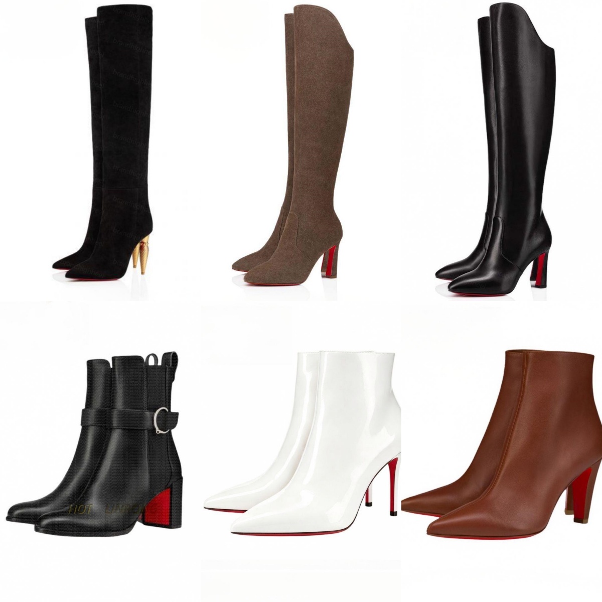 boots designer womens brand heels women dress shoes Red Bottom Toe High Heels 10cm 8cm 12cm GIFT Stiletto Genuine Leather Halloween womens boots Chr