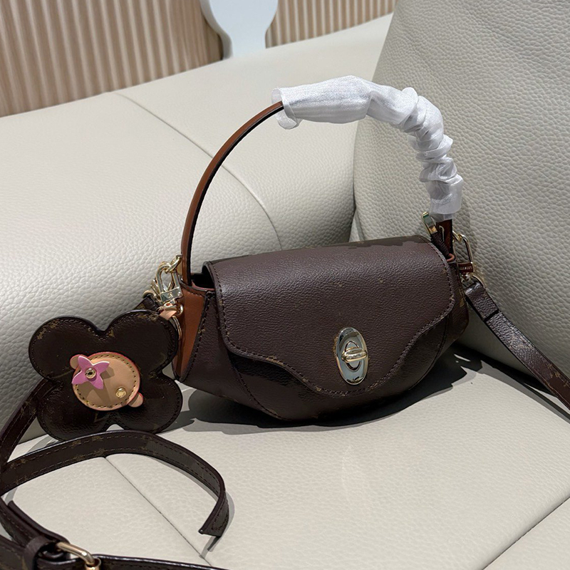 10A Designer Fashionable Women's Handbag Vintage Flower Mini Mailman Bag Tote Bag Retro Printed Saddle Bags Crossbody Bags Shoulder Bag