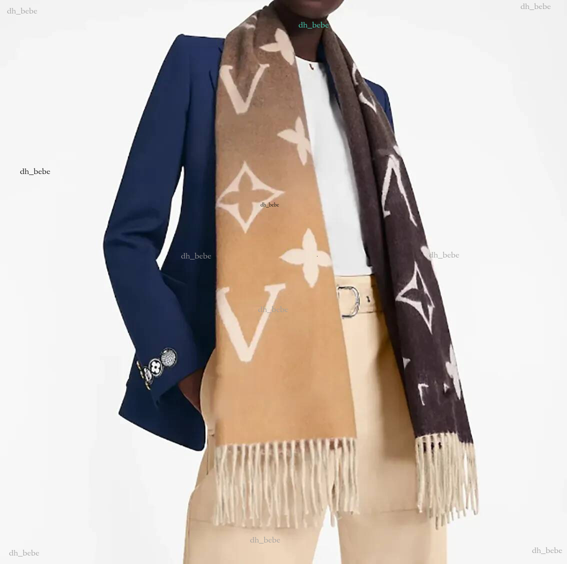 Fashion Designer scarf Autumn Winter Long Shawls Gradient color Scarves Woman Brand cashmere Scarfs for Women Soft Touch Warm Wraps With Tags