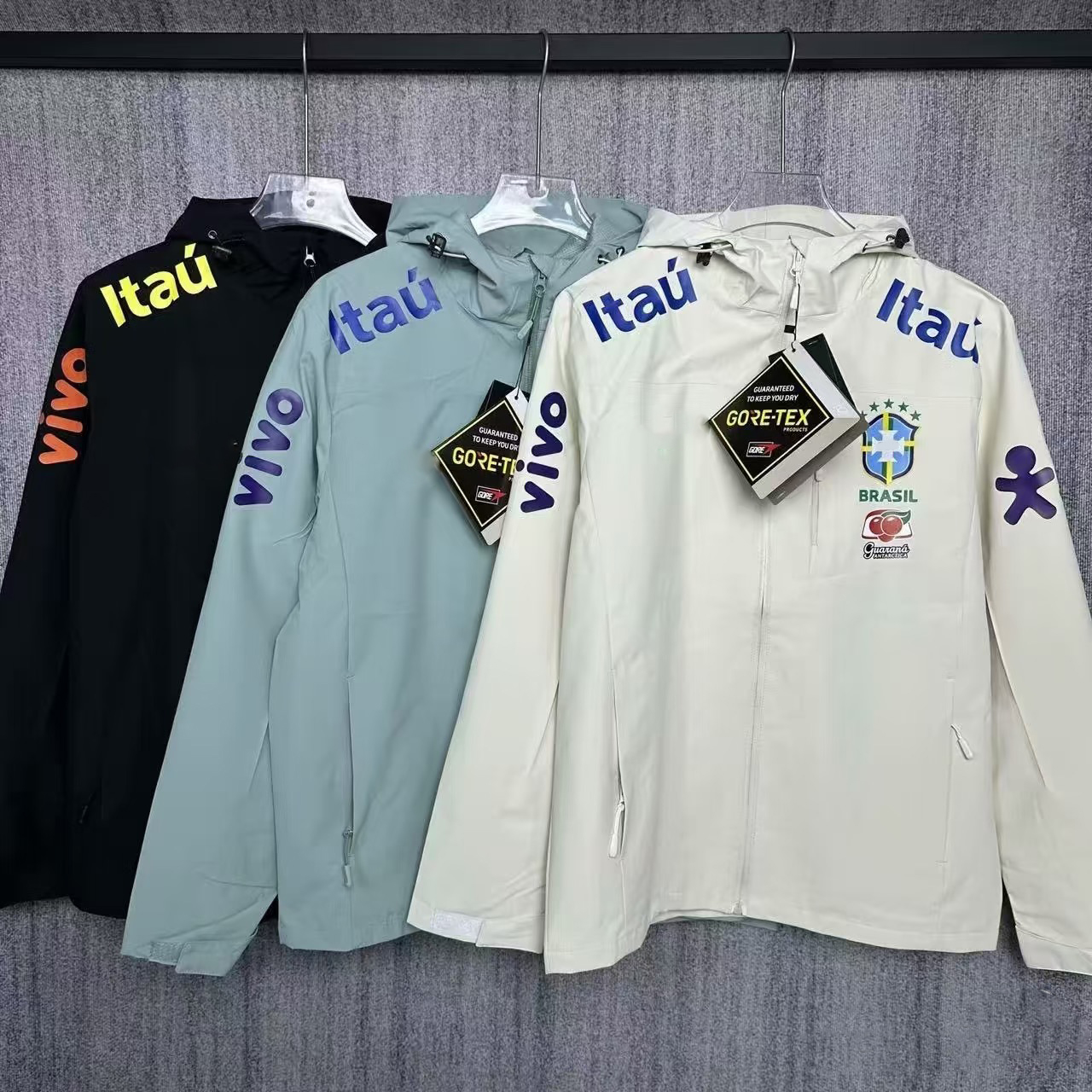 Men's Brazilian Jacket Designer Mens Jacket High-Quality Hooded Brazil National Team Training Jacket Men Veste Brazil Windbreaker Unisex Sports
