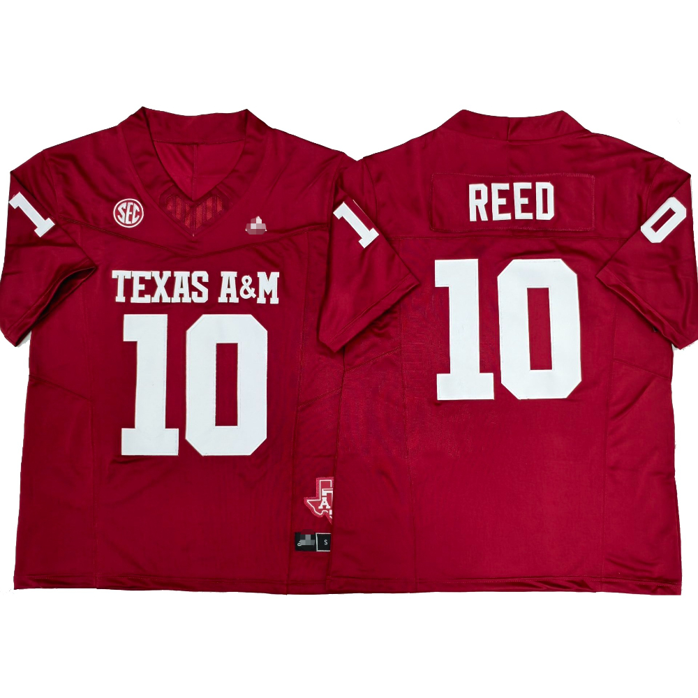 NACC Hommes Aggiess 10 Reed 2 Johnny Manziel 40 Von Miller Seals-Jones Maillot de football cousu en sergé S-XXXL