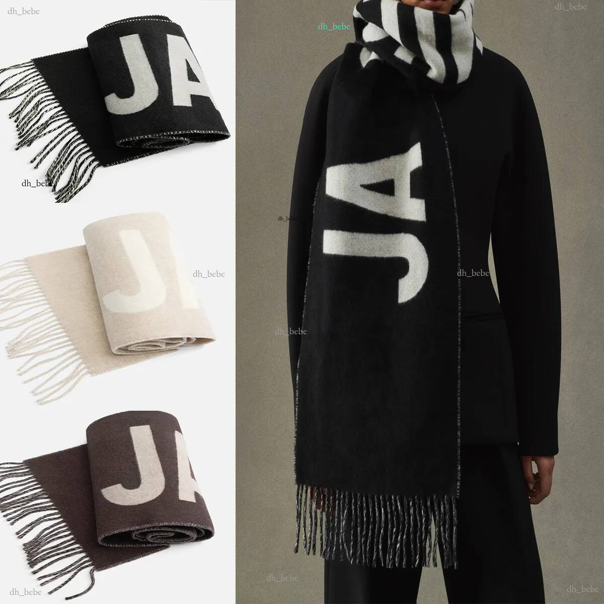 Écharpe de luxe de designer pour femmes Châle Tricot Lettre Multi Rose Beige Noir Gris Echarpe Luxe Echarpes Designer Écharpe Cachemire 100% Lain