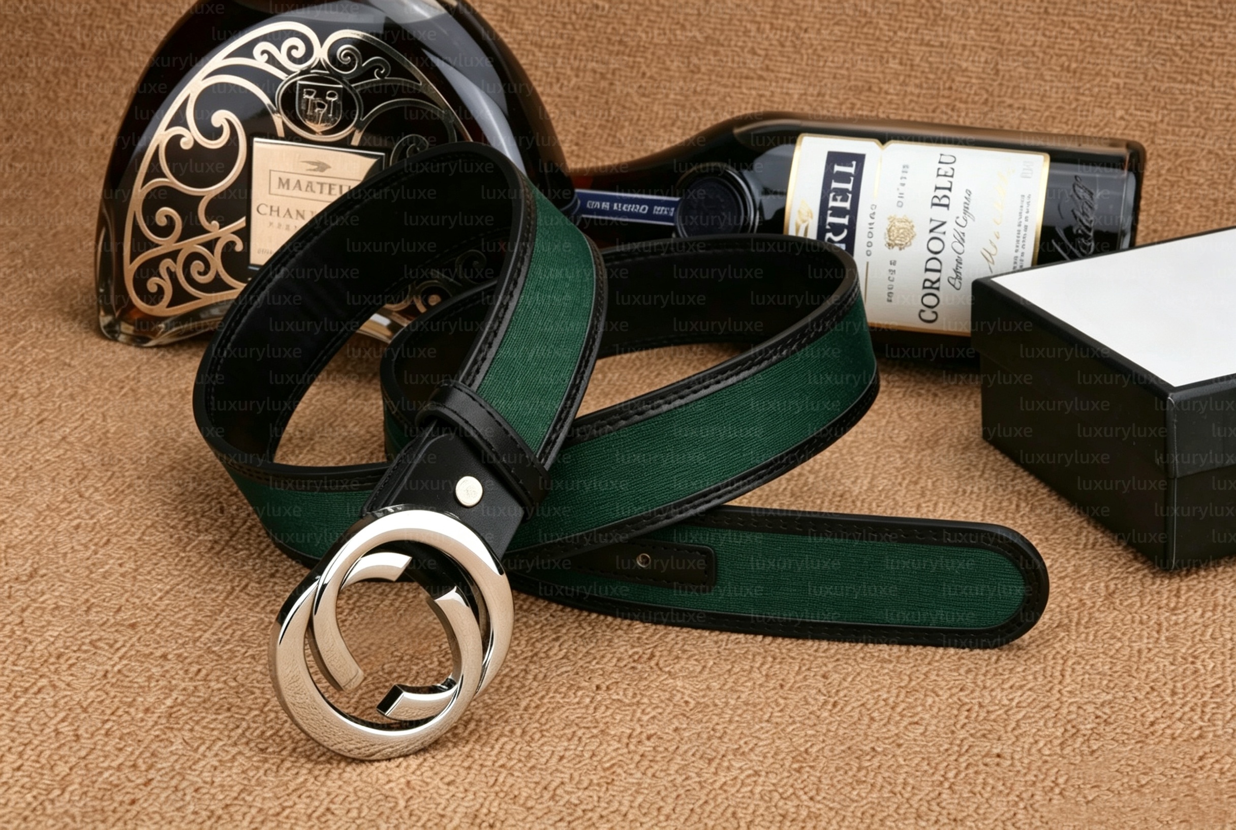 designer belt vintage monogram print leather belt double circle metal clasp elegant luxury for men women casual business all occasions classic ti