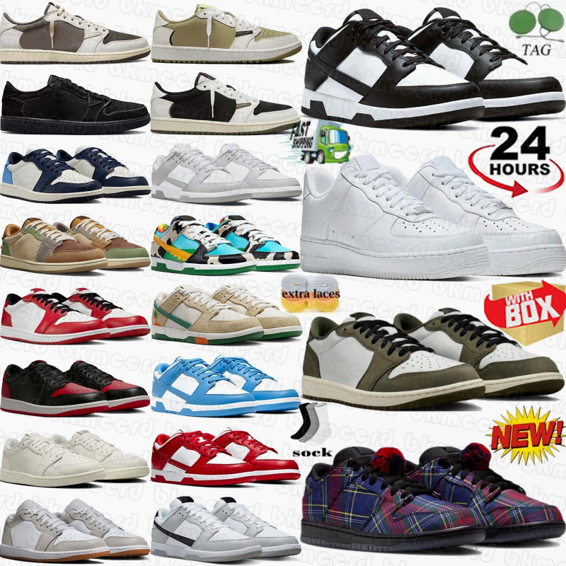 travi scott low 1 basketball shoes sb Tropical Pink Military Blue Medium Olive Canary Chicago Nardwuar Black White Gum Filbert Light Chocolate Bluet