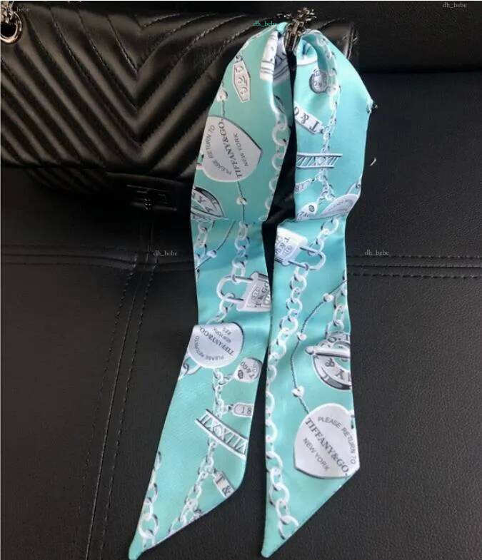 Fashionable Designer New Floral Printed Narrow Elegant Satin Small Scarf Decorative Headband Accessories Ideal Gift For Womens Daily Wear 5X120CN