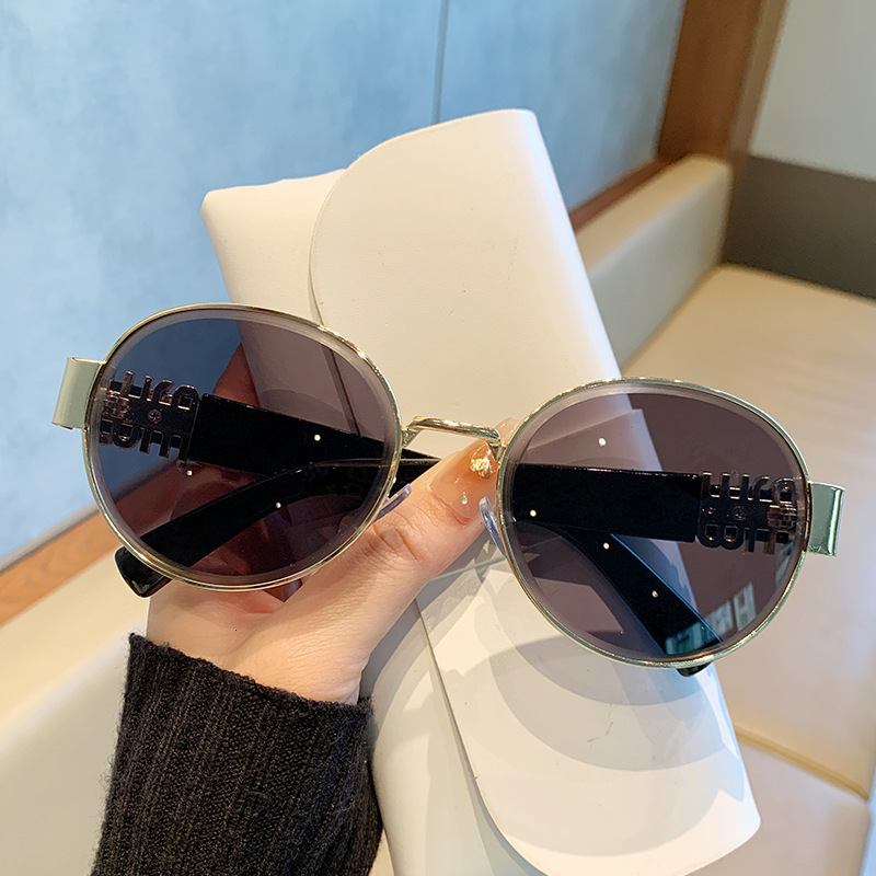 New European and Aerican personalized cross-border trendy oval sunglasses, popular on Instagra, street style retro sunglasses