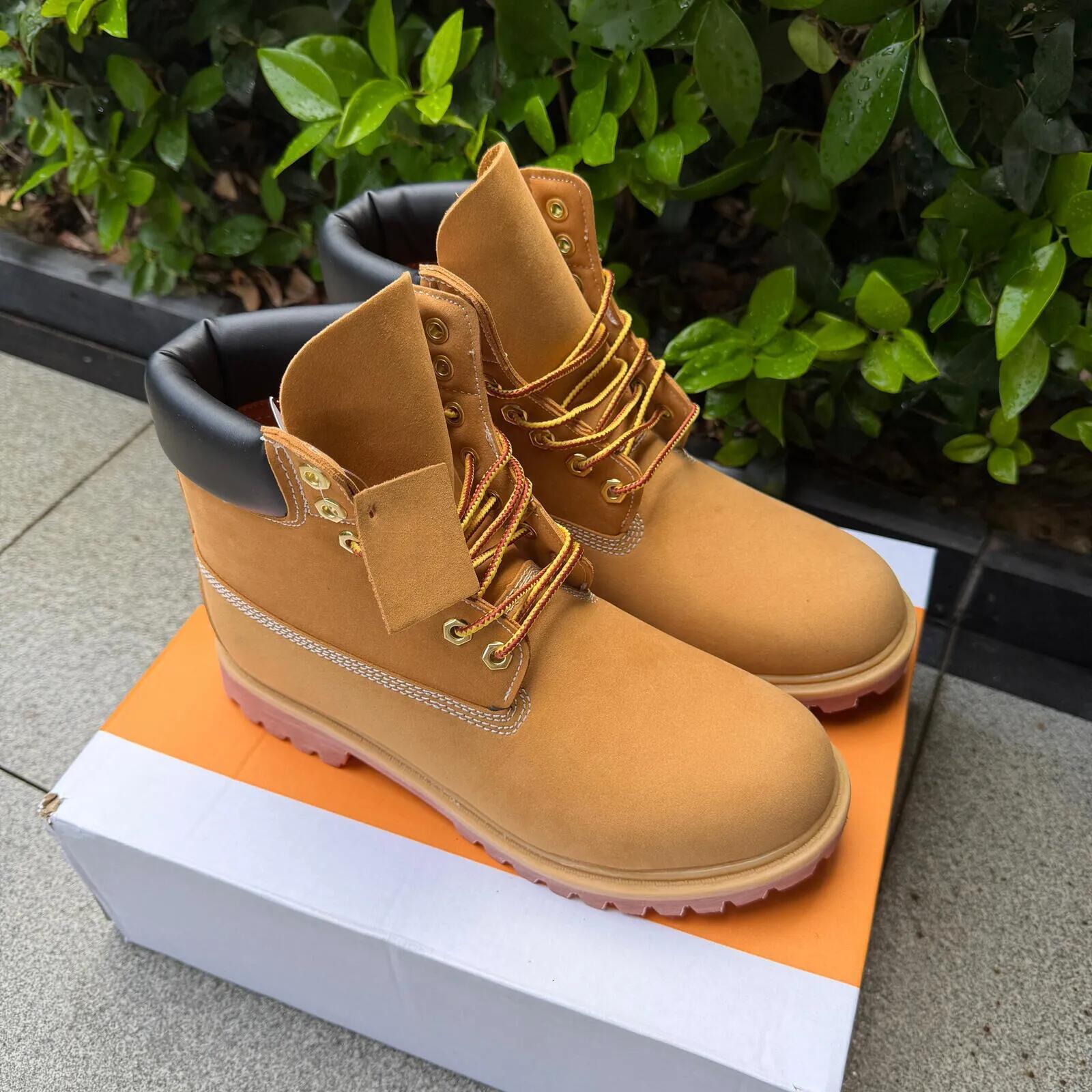 TOP boot Designer luxury Shoes Men Waterproof tims Ankle Classic Martin Shoe Cowboy Yellow Red Blue Black Pink Hiking Motorcycle Boots size 36 46