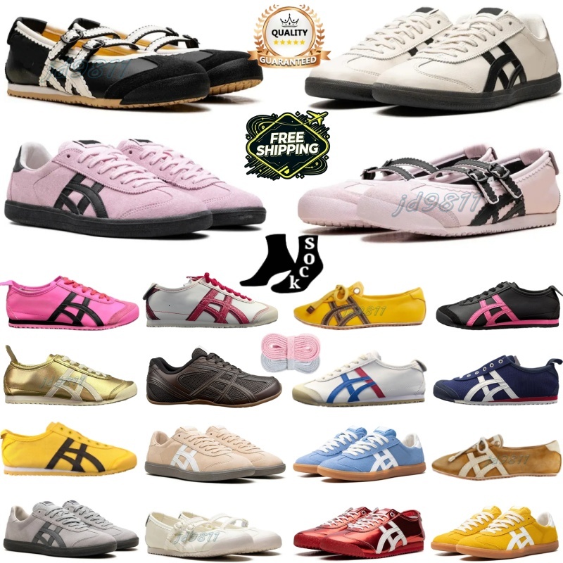 Free Shipping With Box Classic Retro Running Trainers Unisex Tigers Designer Casual Shoes Mexico 66 Sneakers Lightweight Flat Walking Shoes for Men
