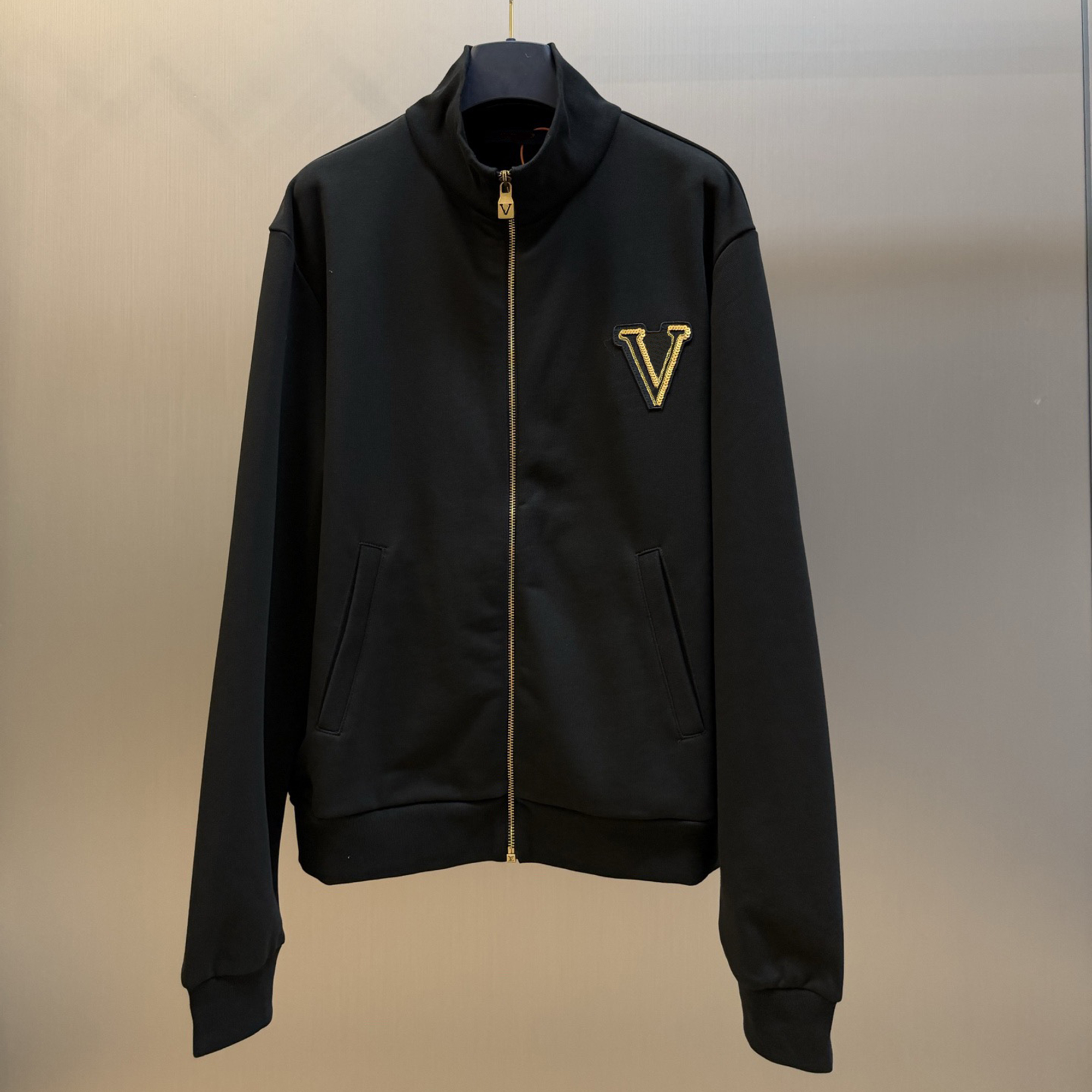 2026 autumn winter new men women letter bead decoration zipper stand up collar jacket Designer casual Outerwear men's high-end luxury jacket