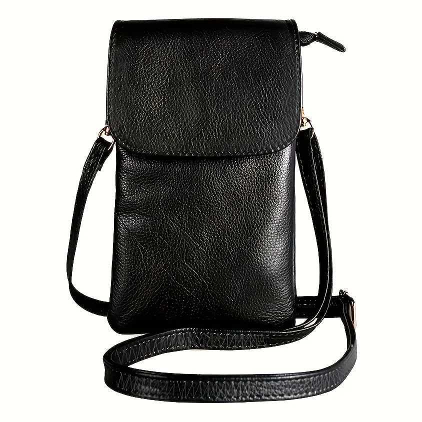 Shoulder Bags Simple Women's Shoulder Bag With 3-Layer Zipper Soft Leather Crossbody bag Mini Small Bag Wallet With Multiple Compartments Larg
