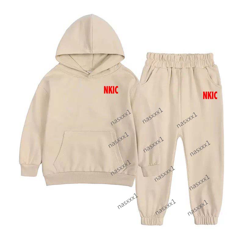 Sweat à capuche pour enfants, haut et pantalon, costume pour filles et garçons, manteau décontracté, sweat-shirt à capuche avec lettres imprimées