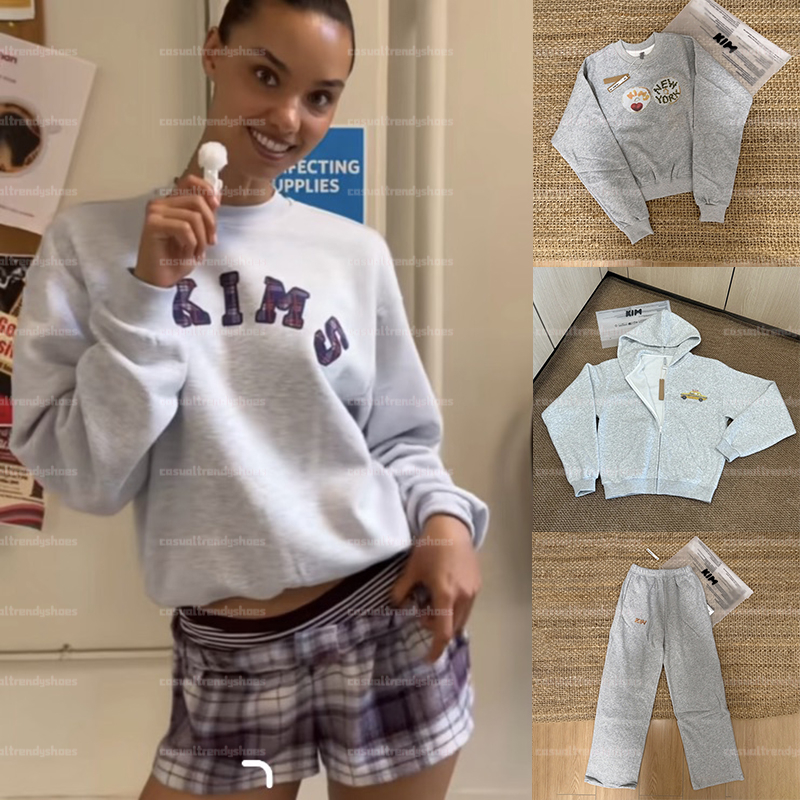 Skimses Classic Crewneck Zip Up Hoodies Sweatpants Sweatshirt Women's Cotton Fleece T-shirt Shorts Outfit Lounge Sets Shirt Outfit New York Val